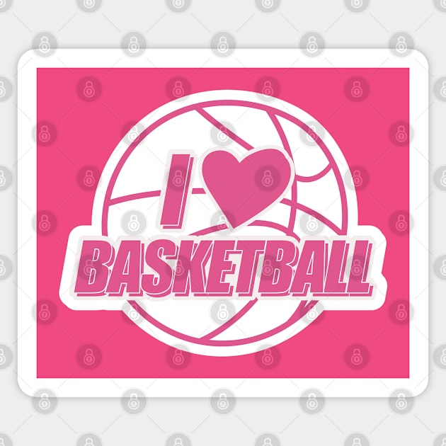 I Heart Basketball Sticker by Hayden Mango Collective 